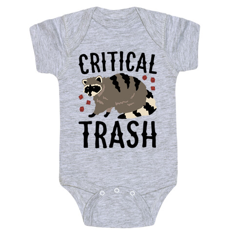 Critical Trash Raccoon Parody Baby One-Piece