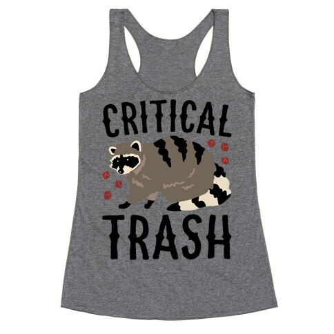 Critical Trash Raccoon Parody Racerback Tank Top