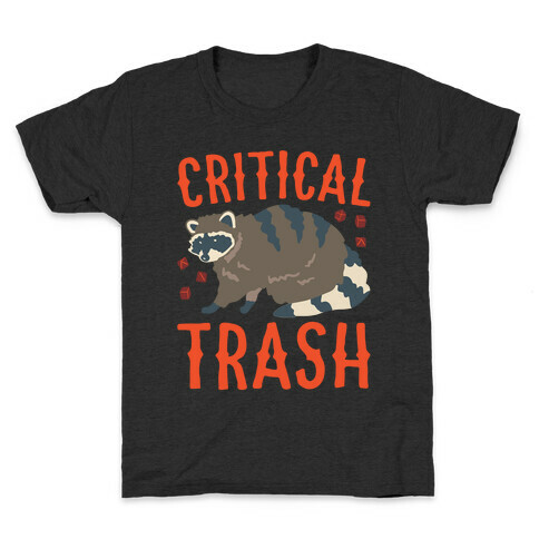 Critical Trash Raccoon Parody White Print Kids T-Shirt