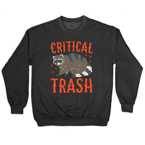 Critical Trash Raccoon Parody White Print Pullover