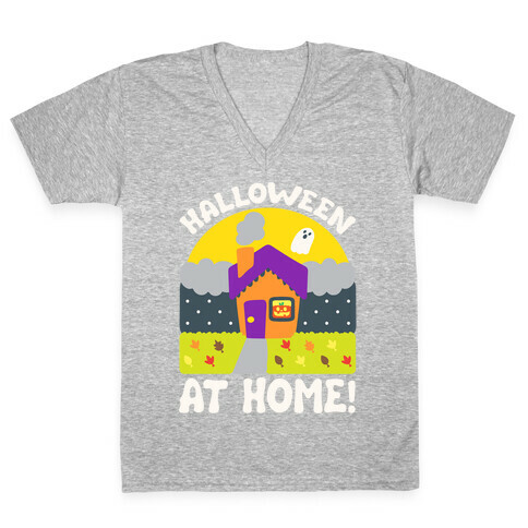 Halloween At Home  V-Neck Tee Shirt