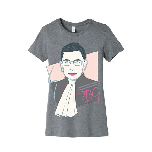 80's Ruth Bader Ginsburg White Print Womens T-Shirt