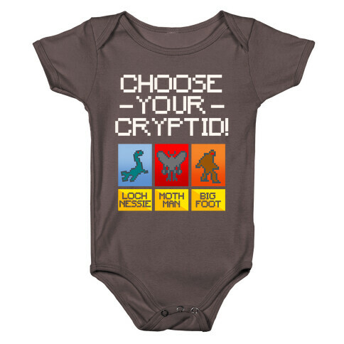 Choose Your Cryptid White Print Baby One-Piece