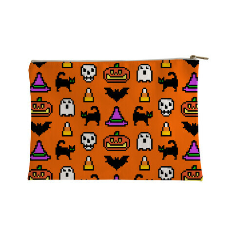 Pixel Halloween Pattern Accessory Bag