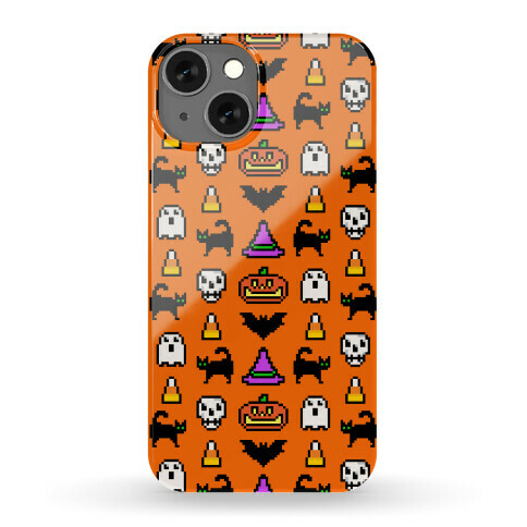 Pixel Halloween Pattern Phone Case