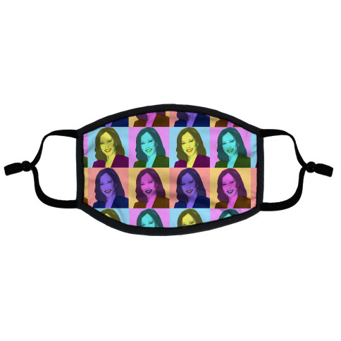 Pop Art Kamala Flat Face Mask