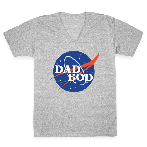 Dad Bod Nasa Parody V-Neck Tee Shirt