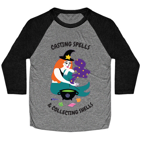 Casting Spells & Collecting Seashells Baseball Tee