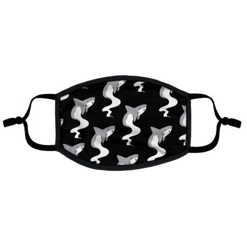 Ghost Shark Pattern Flat Face Mask