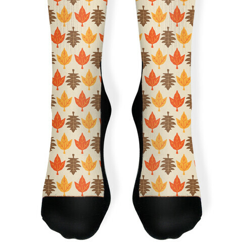 Autumn Leaves Pattern Sock
