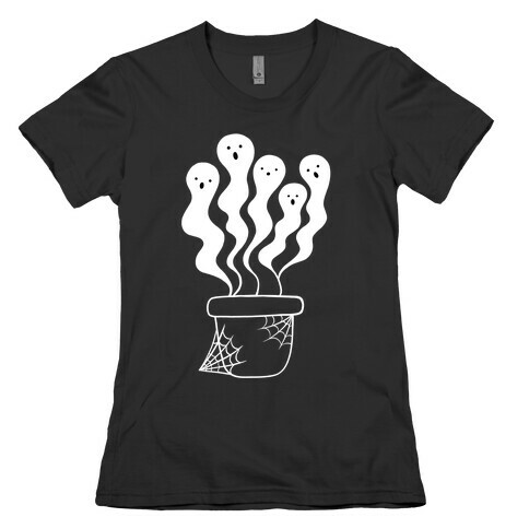 Spooky Ghost Plant Womens T-Shirt