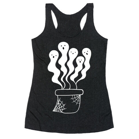 Spooky Ghost Plant Racerback Tank Top