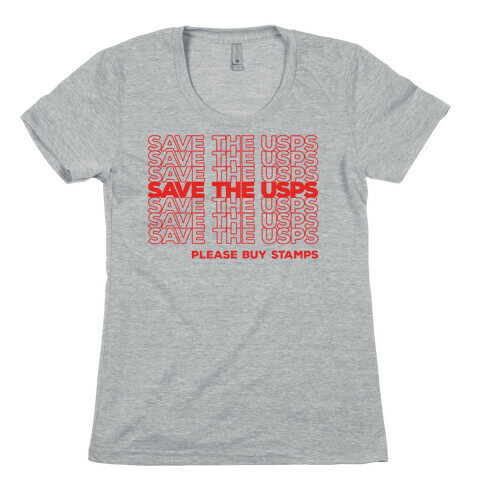 Save The USPS Thank You Bag Style Womens T-Shirt