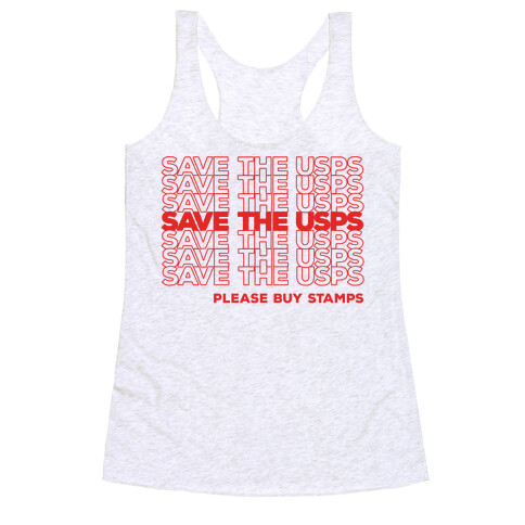 Save The USPS Thank You Bag Style Racerback Tank Top