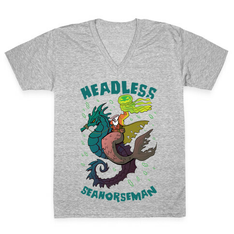 Headless Seahorseman V-Neck Tee Shirt