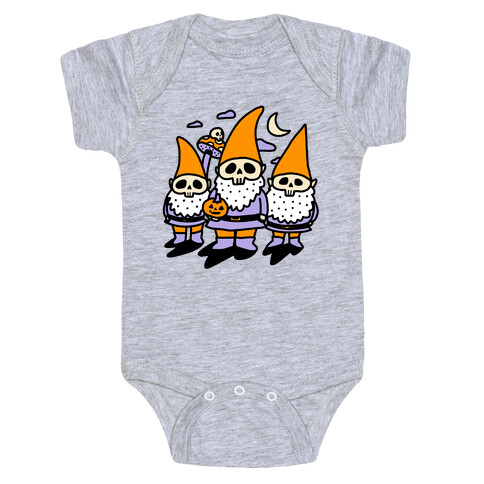 Happy Hall-Gnome-Ween (Halloween Gnomes) Baby One-Piece