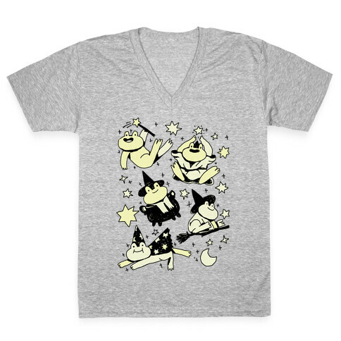 Magic Frogs V-Neck Tee Shirt