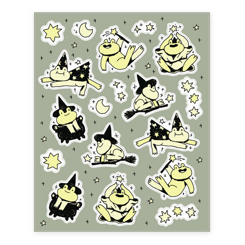 Magic Frogs Stickers and Decal Sheet