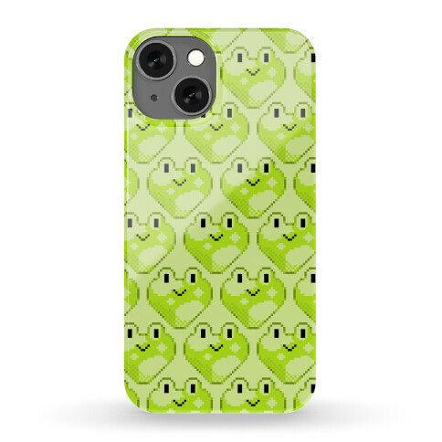 Pixel Frog Hearts Phone Case