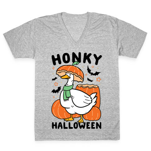 Honky Halloween V-Neck Tee Shirt