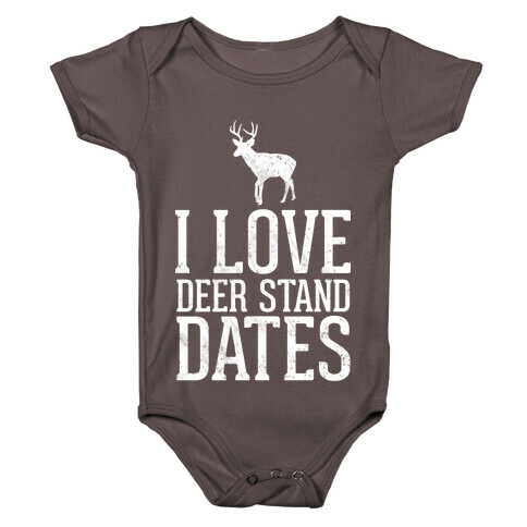I Love Deer Stand Dates Baby One-Piece