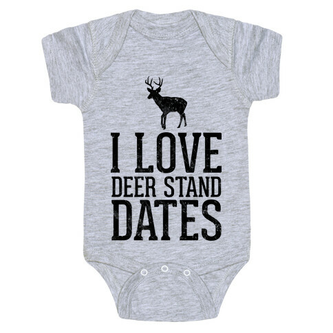 I Love Deer Stand Dates Baby One-Piece