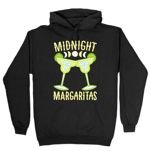 Midnight Margaritas White Print Hooded Sweatshirt