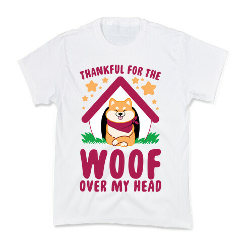 Thankful For The WOOF Over My Head Kids T-Shirt