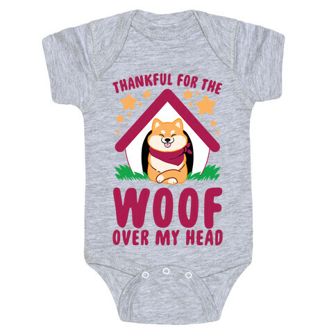 Thankful For The WOOF Over My Head Baby One-Piece