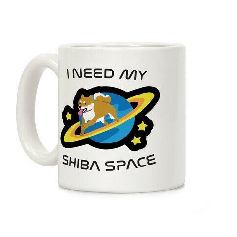 I Need My Shiba Space Coffee Mug