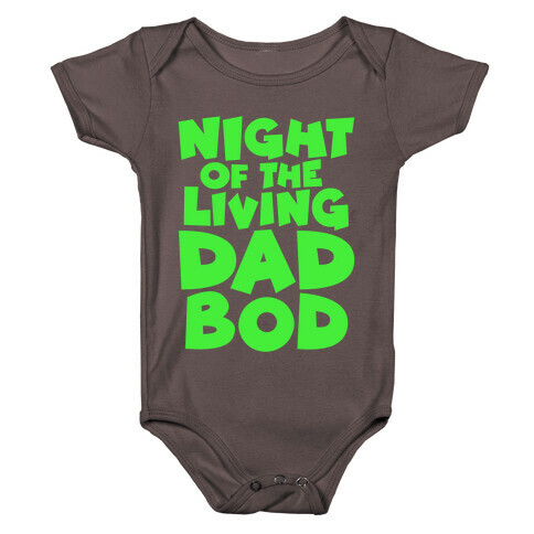 Night of The Living Dad Bod Parody White Print Baby One-Piece