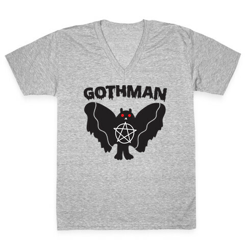 Gothman Goth Mothman V-Neck Tee Shirt