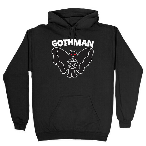 Gothman Goth Mothman Hooded Sweatshirt