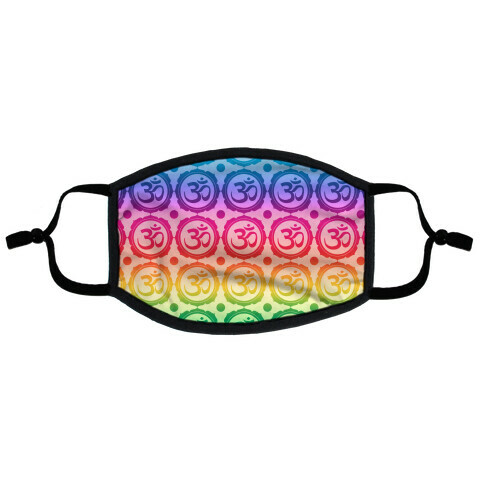 Ohm Rainbow Pattern Flat Face Mask