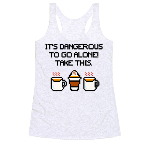 It's Dangerous To Go Alone Take This Pumpkin Parody Racerback Tank Top