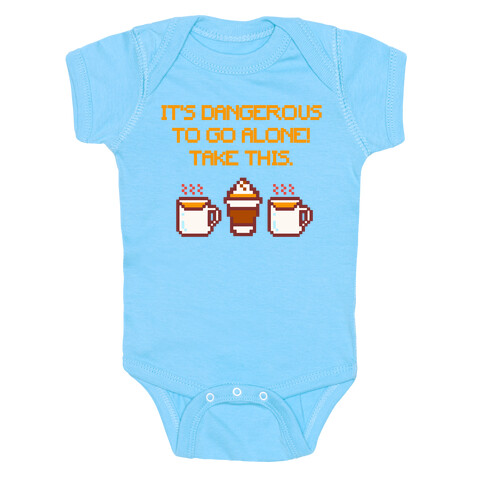 It's Dangerous To Go Alone Take This Pumpkin Parody White Print Baby One-Piece