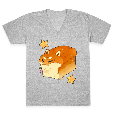 Shiba Inu Loaf V-Neck Tee Shirt
