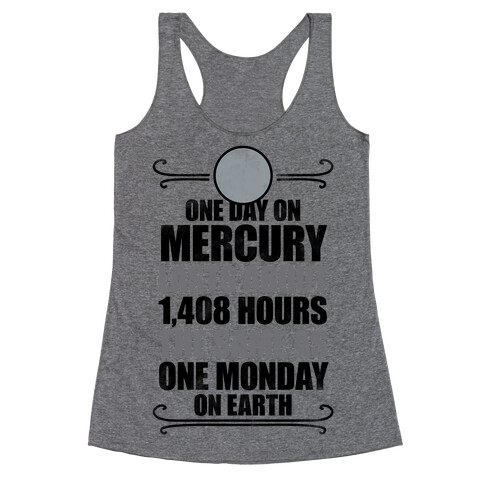 One Day On Mercury Racerback Tank Top