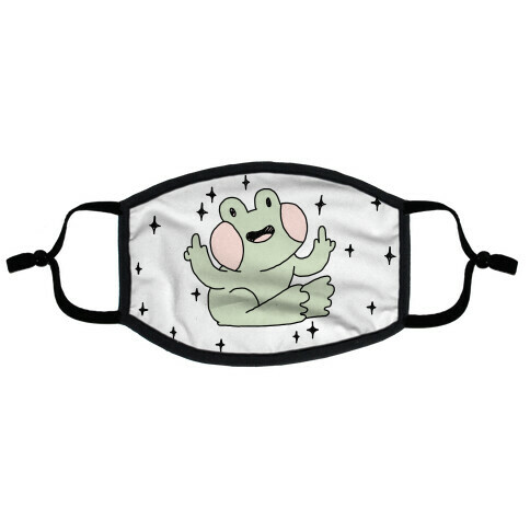 Flicky Frog  Flat Face Mask