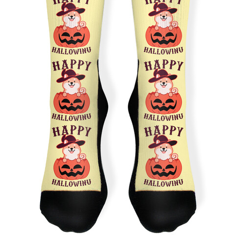 Happy Hallowinu Sock