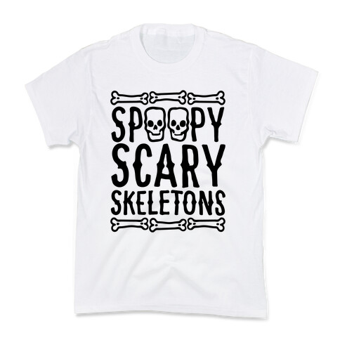 Spoopy Scary Skeletons Parody Kids T-Shirt
