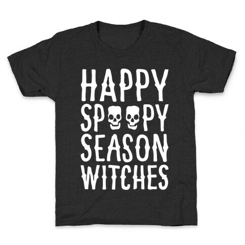 It's Spoopy Season Witches White Print Kids T-Shirt