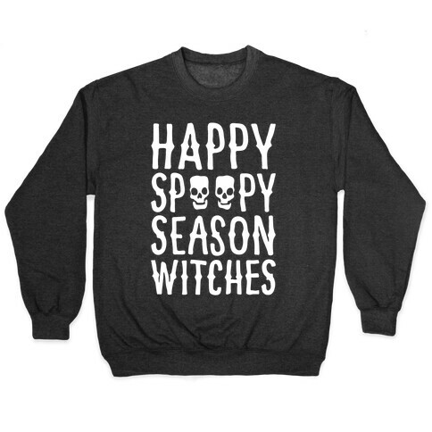 It's Spoopy Season Witches White Print Pullover