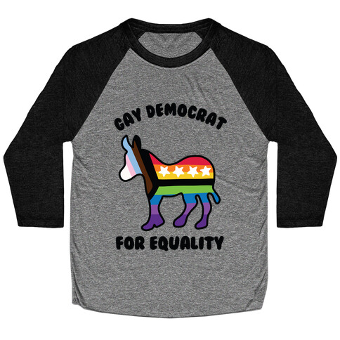 Gay Democrat Baseball Tee