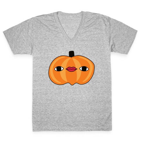 Pumpkin Stare V-Neck Tee Shirt