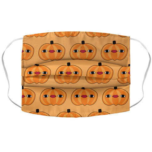 Pumpkin Stare Pattern Accordion Face Mask