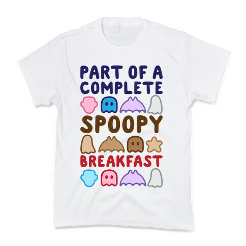 Part Of A Complete Spoopy Breakfast Kids T-Shirt