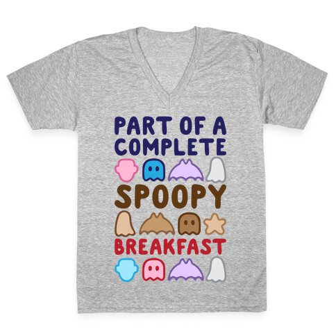 Part Of A Complete Spoopy Breakfast V-Neck Tee Shirt