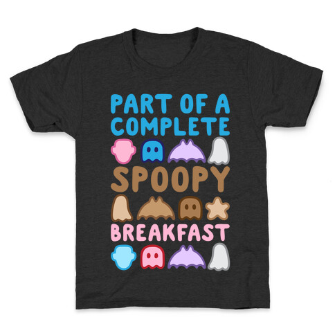 Part Of A Complete Spoopy Breakfast White Print Kids T-Shirt