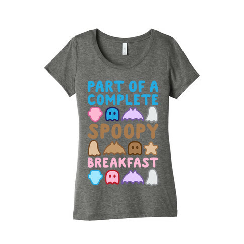 Part Of A Complete Spoopy Breakfast White Print Womens T-Shirt